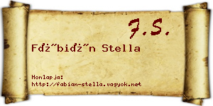 Fábián Stella névjegykártya