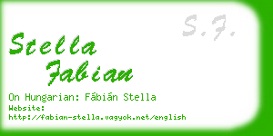 stella fabian business card